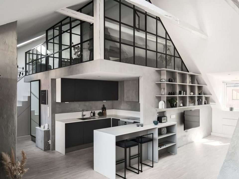 Loftdrömmar glasvägg - Smidesrum