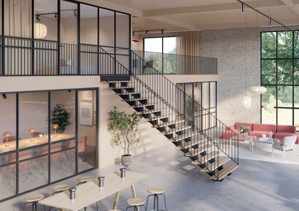 Inredningstrend 2025: Moderna lösningar för trappor 1 - Smidesrum Tvåbalkstrappa - Smidesrum
